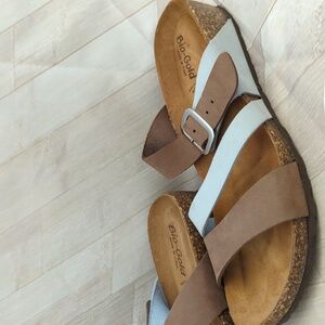 Bio-Gold Leather 'Birkenstock' Style Sandals